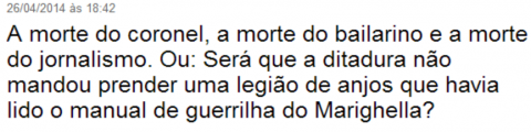 morte do coronel morte do jornalismo