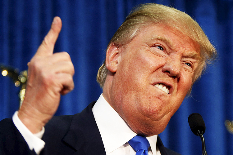 O candidato republicano à presidência dos Estados Unidos, Donald Trump, realiza campanha no estado de New Hampshire - 17/07/2015