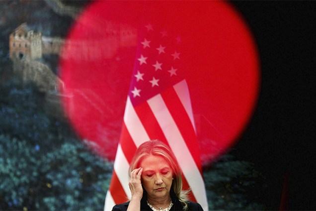 Hillary Clinton durante conferência no Grande Salão do Povo, em Pequim, China - 05/09/2012