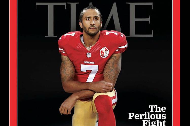 Colin Kaepernick: jogador de futebol americano foi capa da revista 'Time', em 2016, por se manifestar contra o racismo nos Estados Unidos
