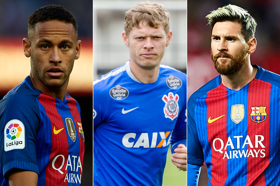 Neymar,, Marlone e Lionel Messi