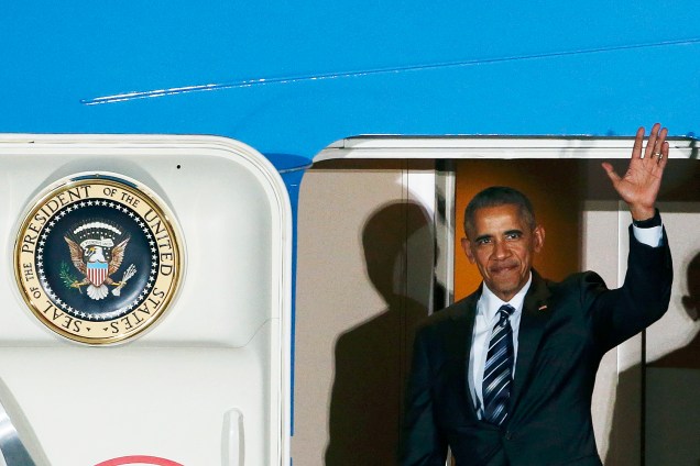 O presidente americano Barack Obama chega a Berlim - 16/11/2016