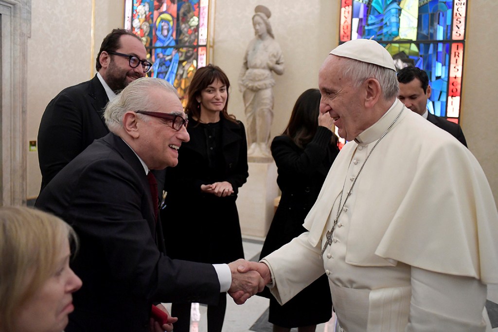 Papa Francisco encontra o diretor Martin Scorsese