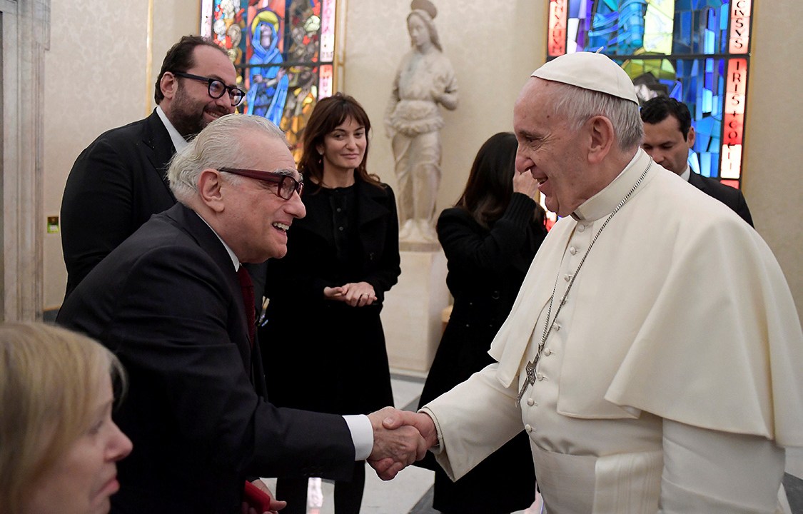 Papa Francisco encontra o diretor Martin Scorsese
