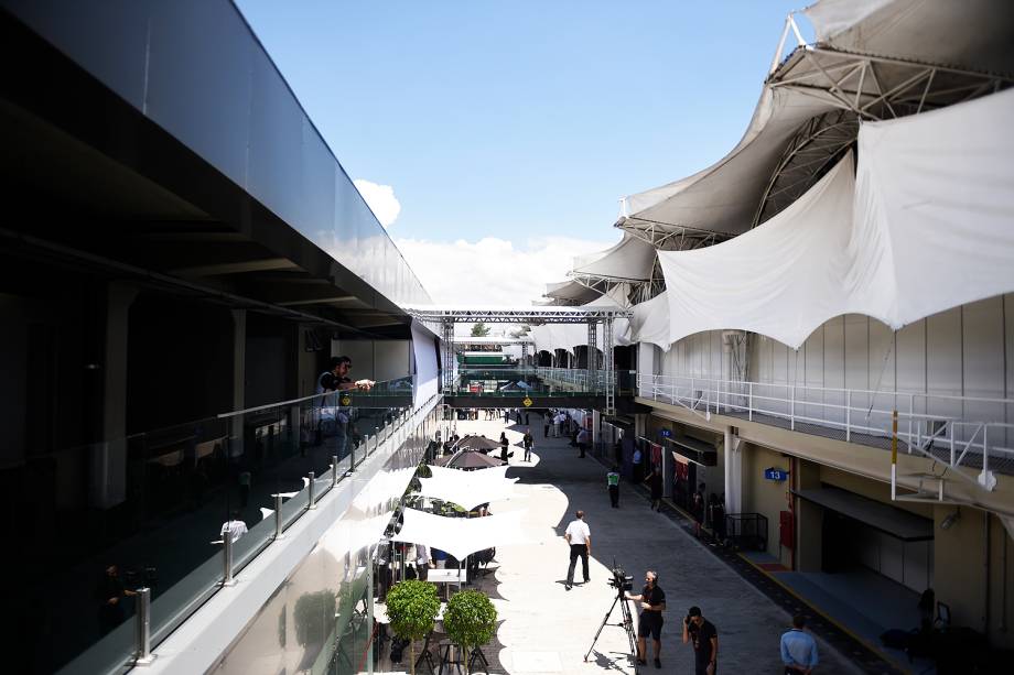 Obras da reforma e ampliação do autódromo de Interlagos, em São Paulo