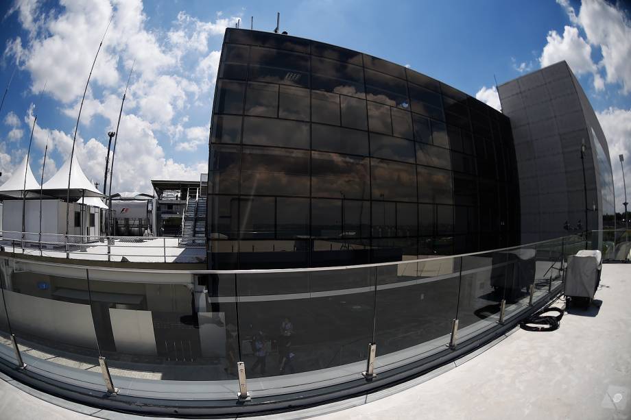 Obras da reforma e ampliação do autódromo de Interlagos, em São Paulo