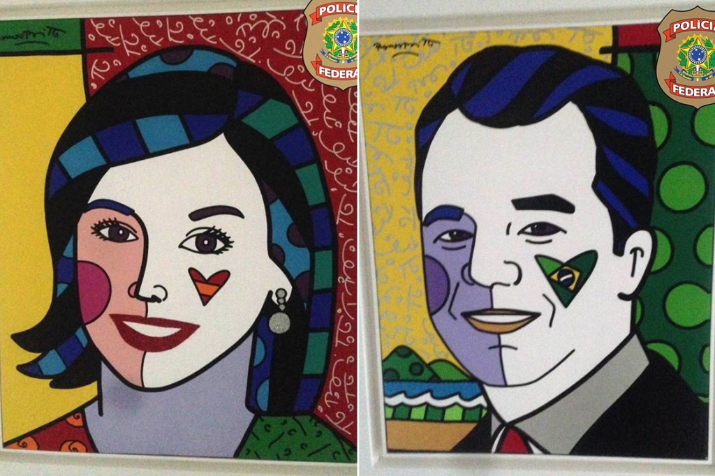 Polícia Federal apreende quadros de Sergio Cabral e Adriana Ancelmo pintadas por Romero Brito