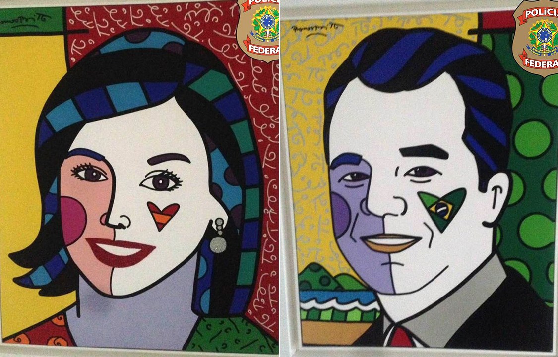 Polícia Federal apreende quadros de Sergio Cabral e Adriana Ancelmo pintadas por Romero Brito