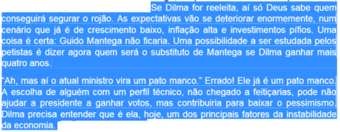 texto sobre Dilma e Mantega