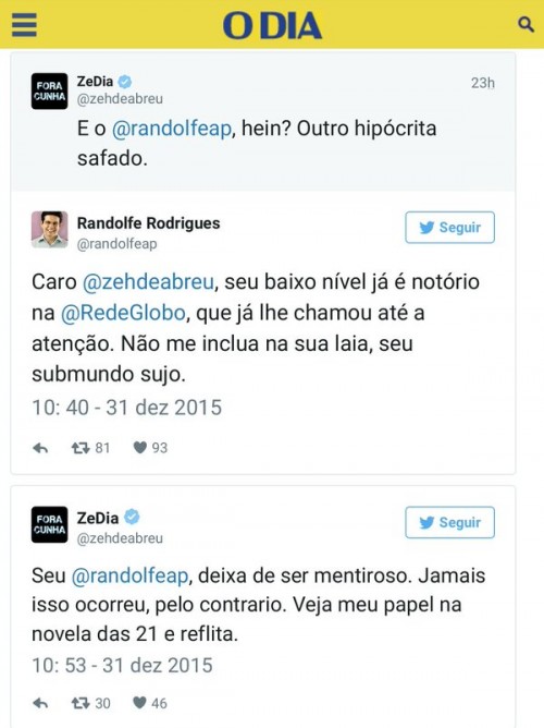 Ze de Abreu tuite