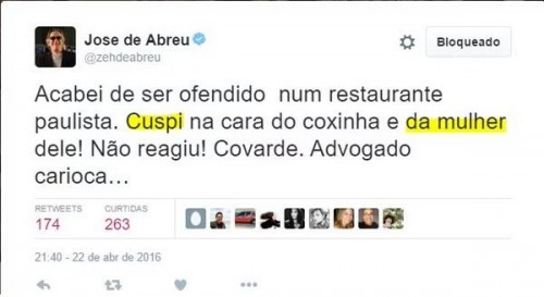 Zé de Abreu tuite