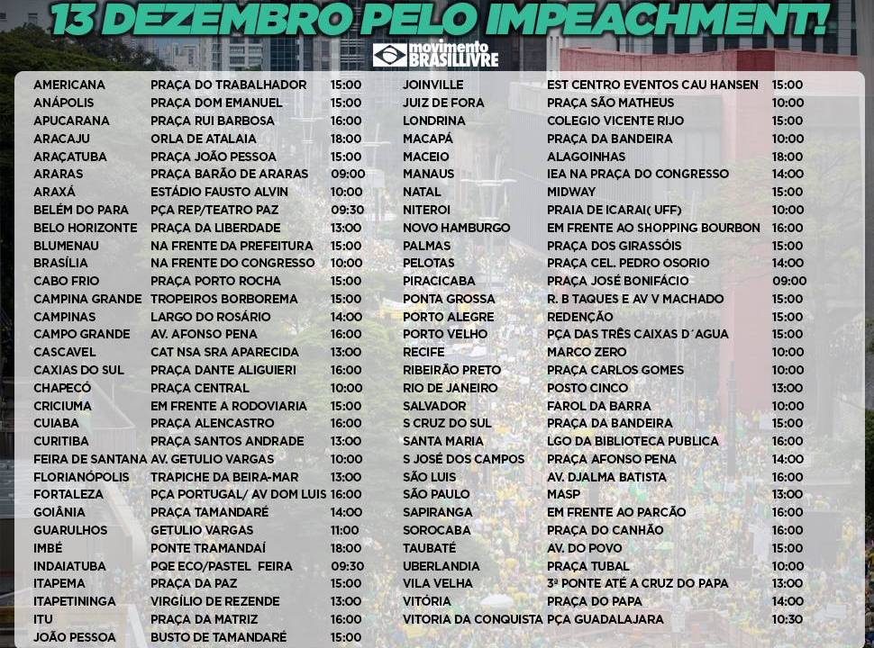 13 de dezembro - manifestação