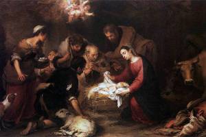 Adoração dos Pastores: referência bíblica ao nascimento de Jesus - Pintura de Bartolome Esteban Murillo, 1668