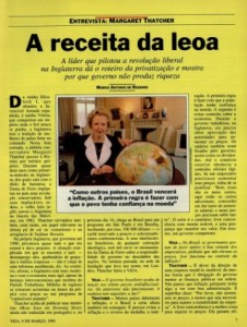 'A receita da leoa': entrevista a VEJA de 9 de março de 1994. Clique para ler a íntegra