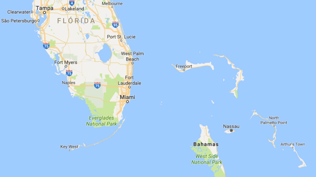 Pouco mais de 100 quilômetros separam a Flórida das Bahamas: rota pouco comum para brasileiros