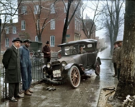 Batida de carro, em Washington, 1921