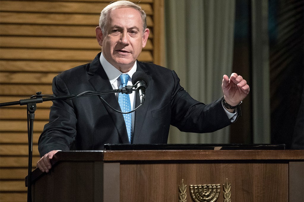 O primeiro-ministro israelense Benjamin Netanyahu durante coletiva - 24/12/2016