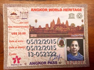 Meu "passaporte da alegria" para visitar os templos em Angkor Wat