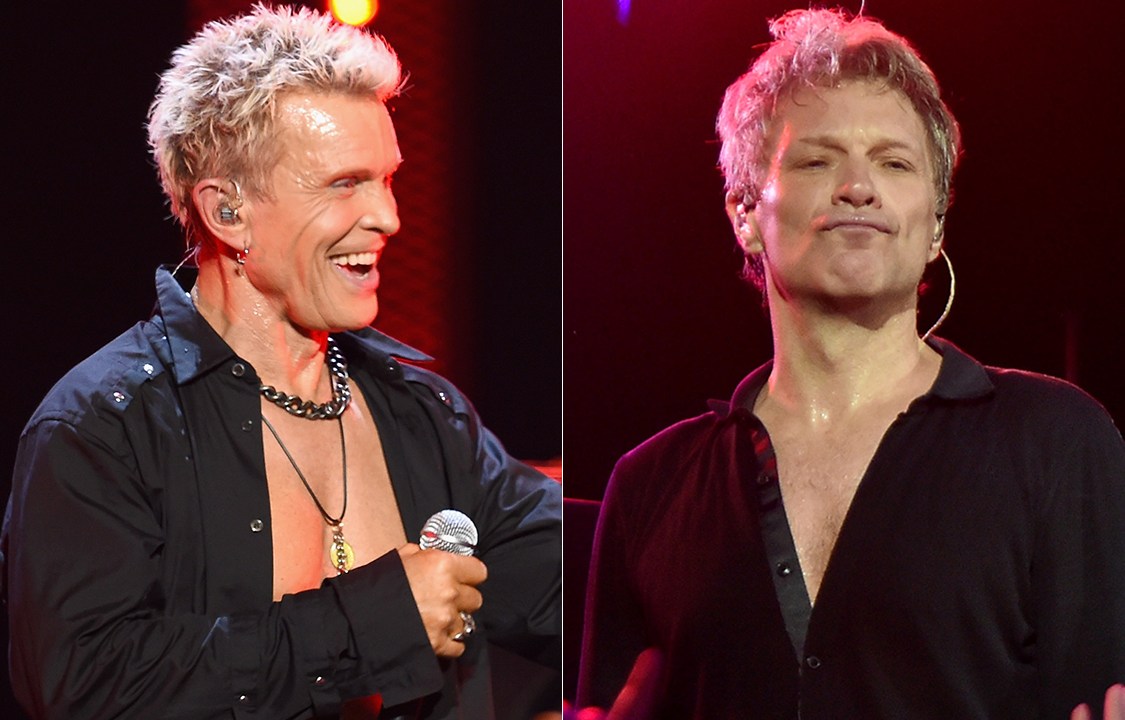 Artistas Billy Idol e Jon Bon Jovi