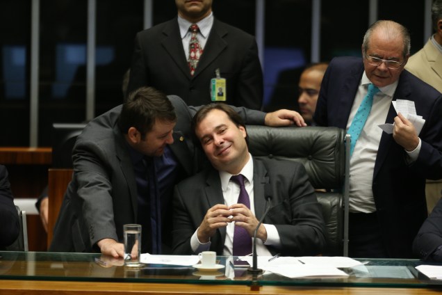 Presidente da Câmara dos Deputados, Rodrigo Maia, durante discussão das medidas de combate à corrupção em Brasília - 29/11/2016