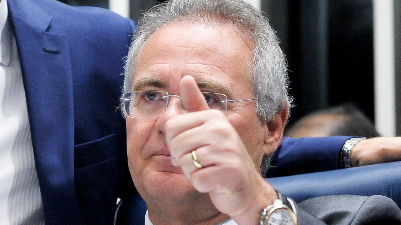 O presidente do Senado Federal, Renan Calheiros (PMDB-AL), durante a sessão para votação da PEC do Teto de Gastos - 13/12/2016