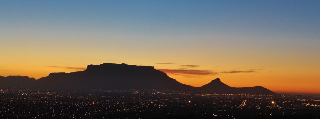 Vista da Cidade do Cabo, na África do Sul