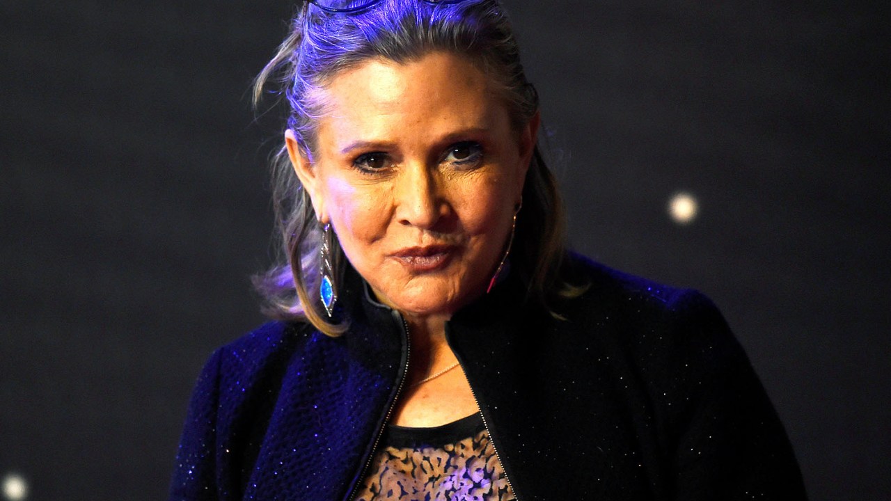 A atriz Carrie Fisher, famosa pelo papel de Princesa Leia na saga 'Star Wars'