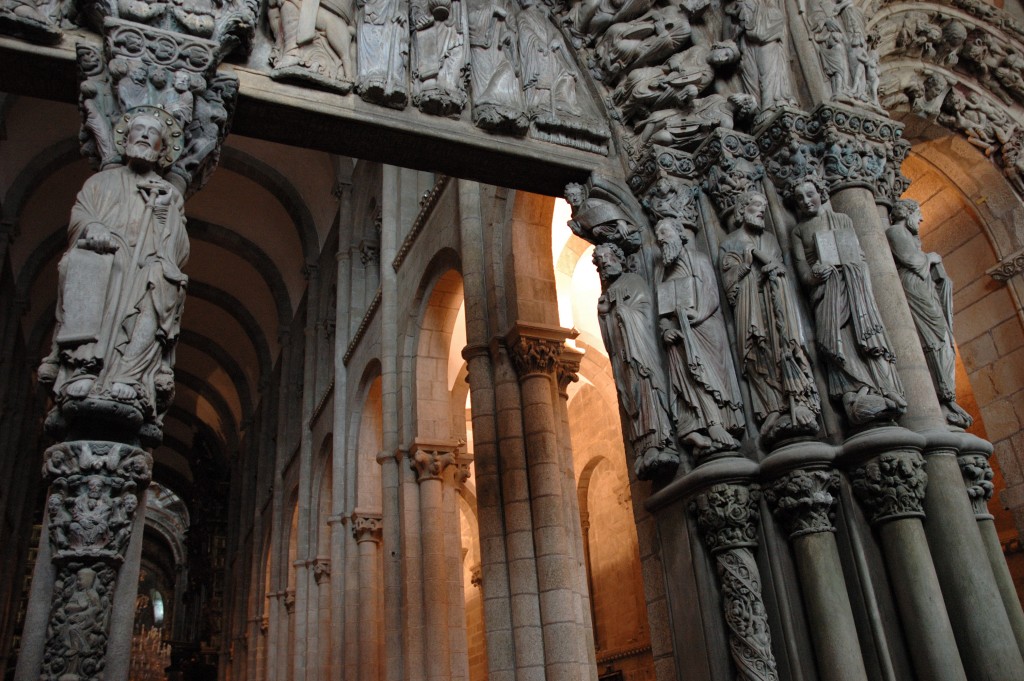 Detalhe da catedral galega dedicada ao santo: centro mundial de romaria
