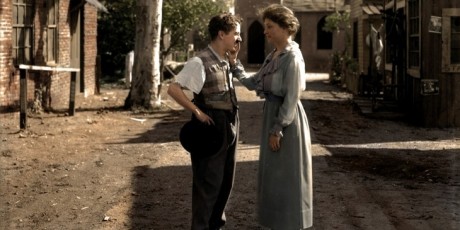Charlie Chaplin e Helen Keller, em 1918