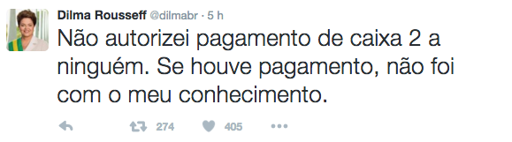 Dilma tuite santana