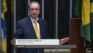 Eduardo Cunha faz seu discurso de defesa na Câmara
