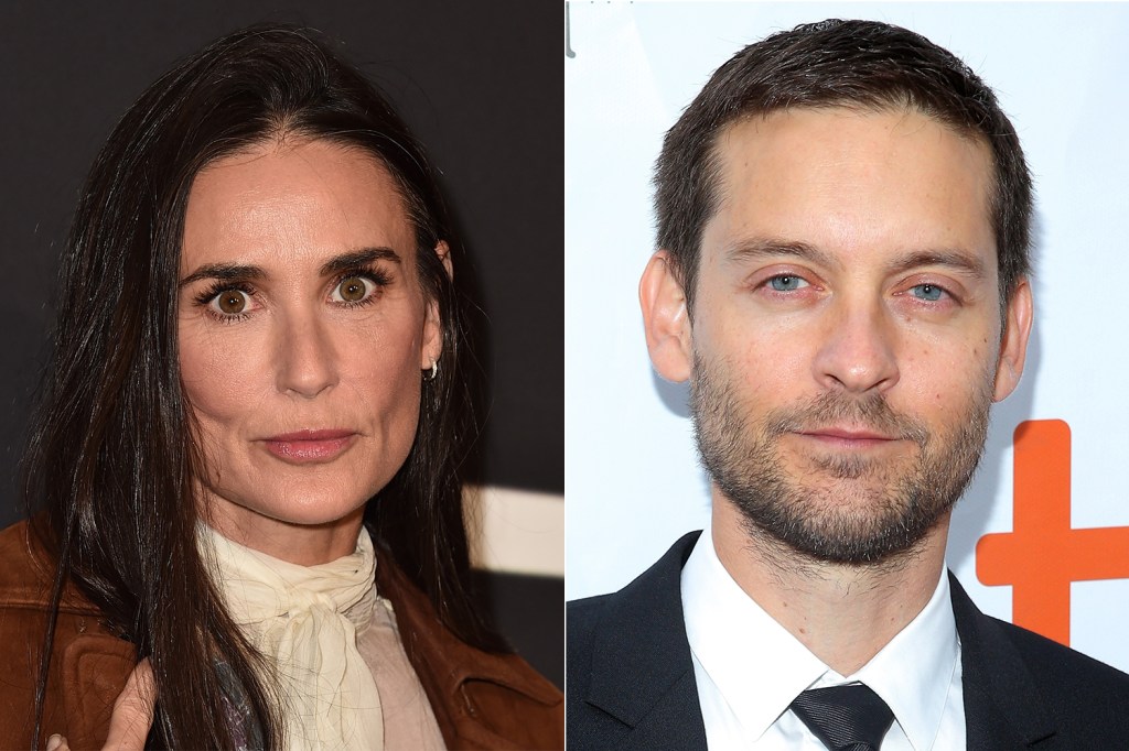 Os atores Demi Moore e Tobey Maguire