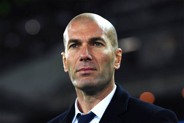 O técnico do Real Madrid, Zinedine Zidane, durante partida contra o América-MEX, em partida válida pelas semifinais do Mundial de Clubes da FIFA- 15/12/2016