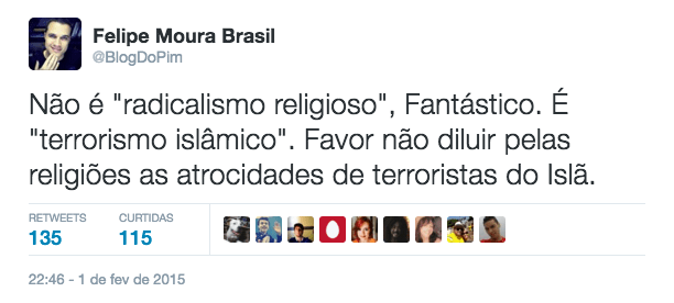 FMB tuite radicalismo religioso