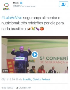 Lula: ao vivo e com hashtag