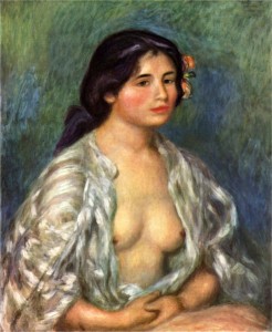 Gabrielle com a blusa aberta, de Pierre-Auguste Renoir
