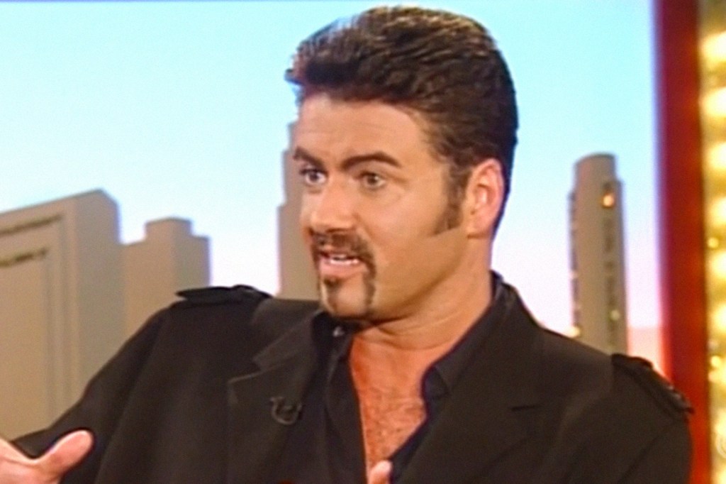 George Michael durante entrevista para a rede CNN, em 1998