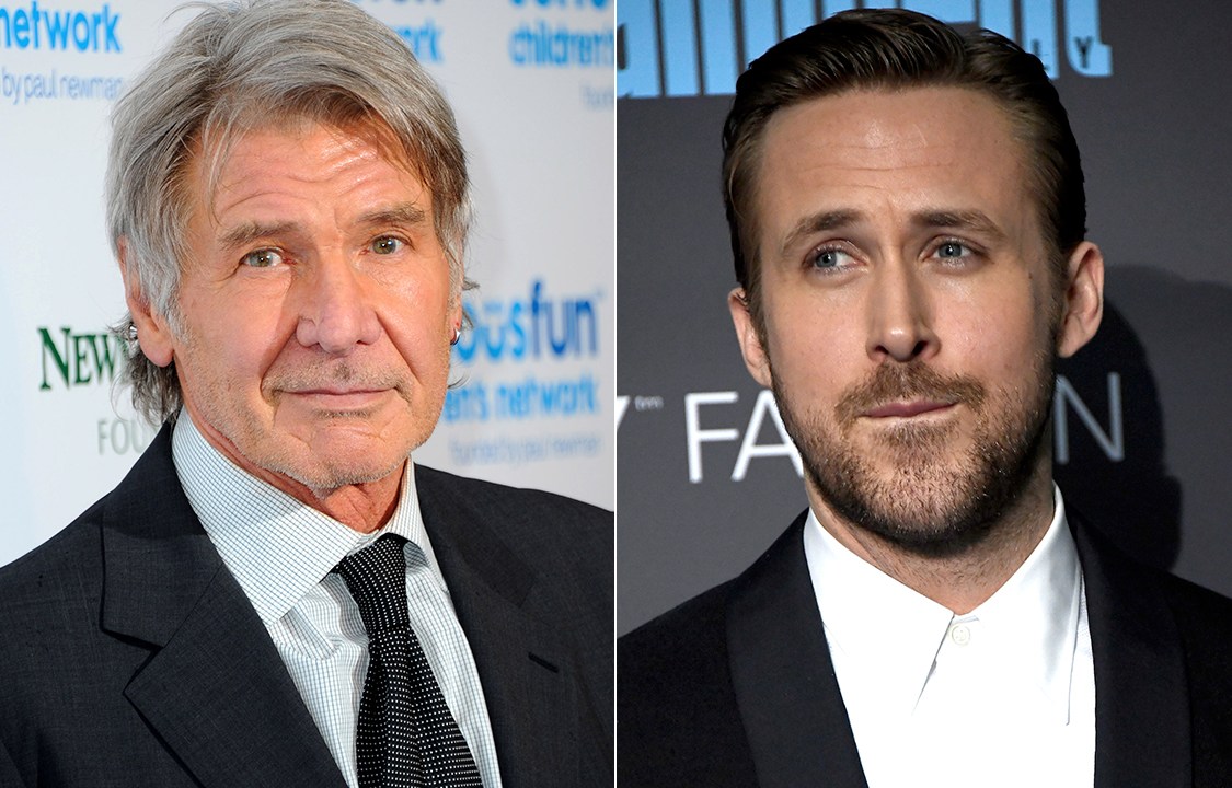 Atores Harrison Ford e Ryan Gosling