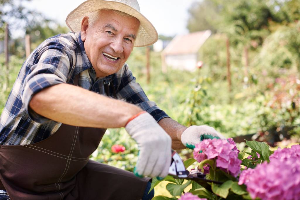 Cutting a flowers for my wife