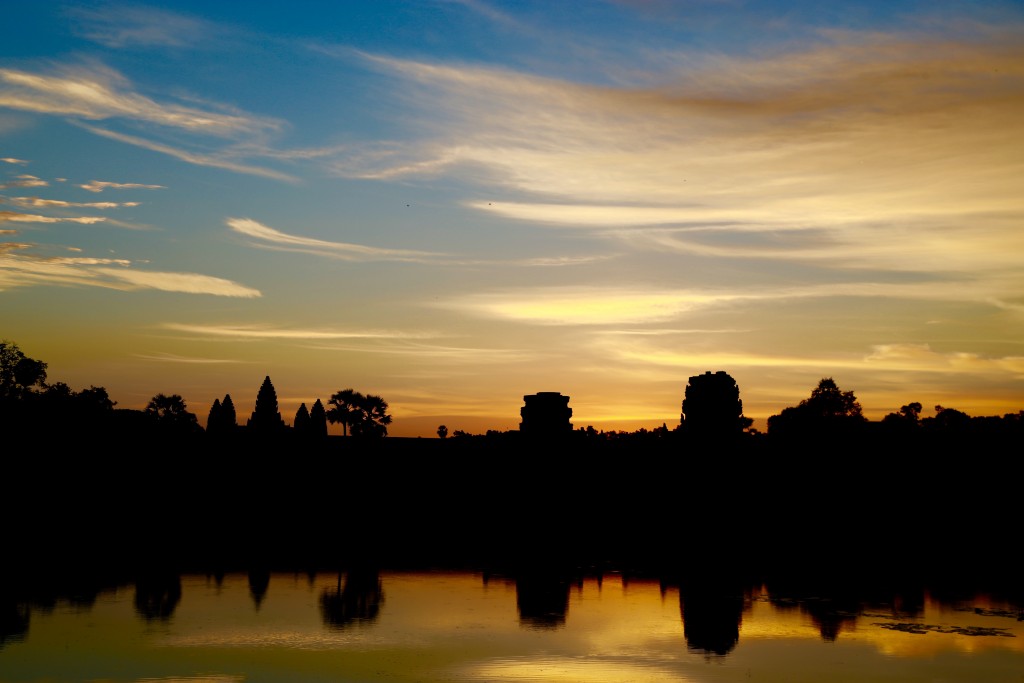 Uma das primeiras fotos que fiz ao chegar em Angkor Wat, ao amanhecer