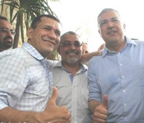 Luiz Moura (à esquerda), Senival Moura e Alexandre Padilha
