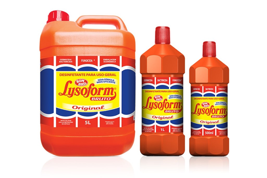 Produtos de limpeza da marca Lysoform