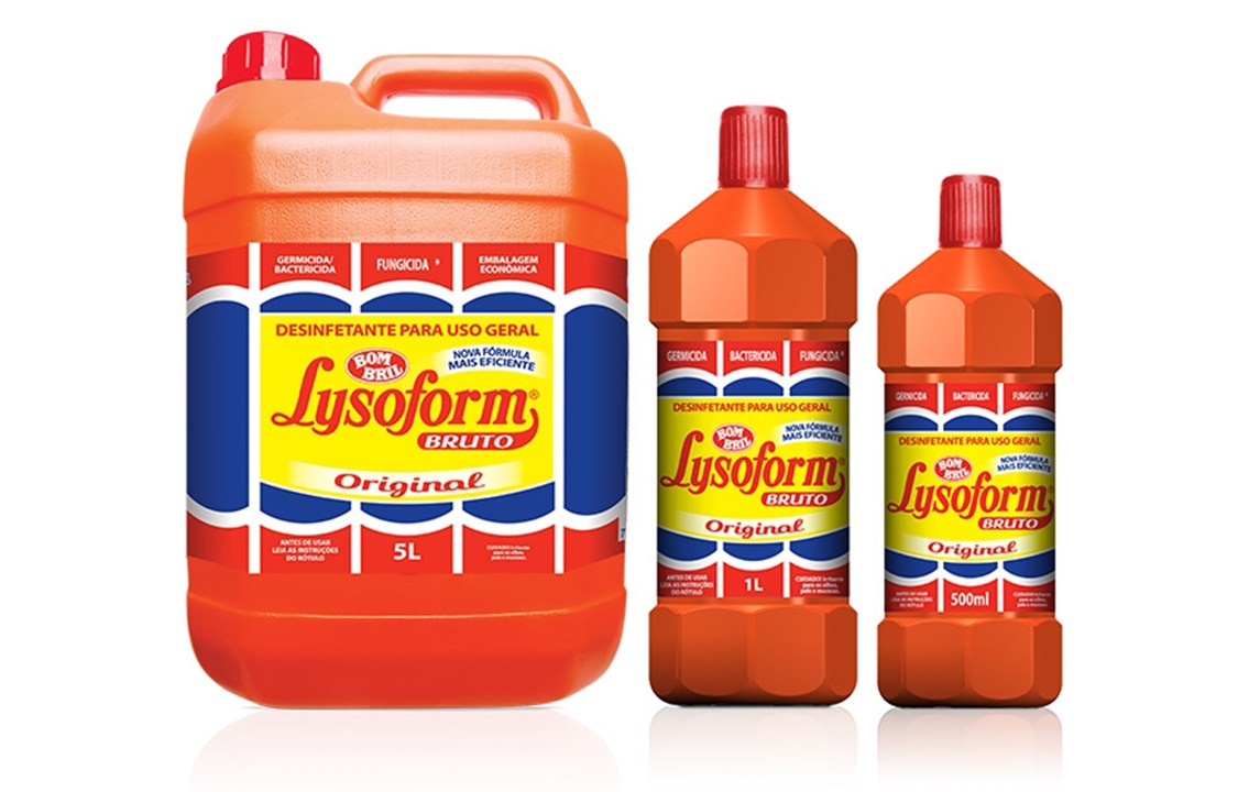 Produtos de limpeza da marca Lysoform