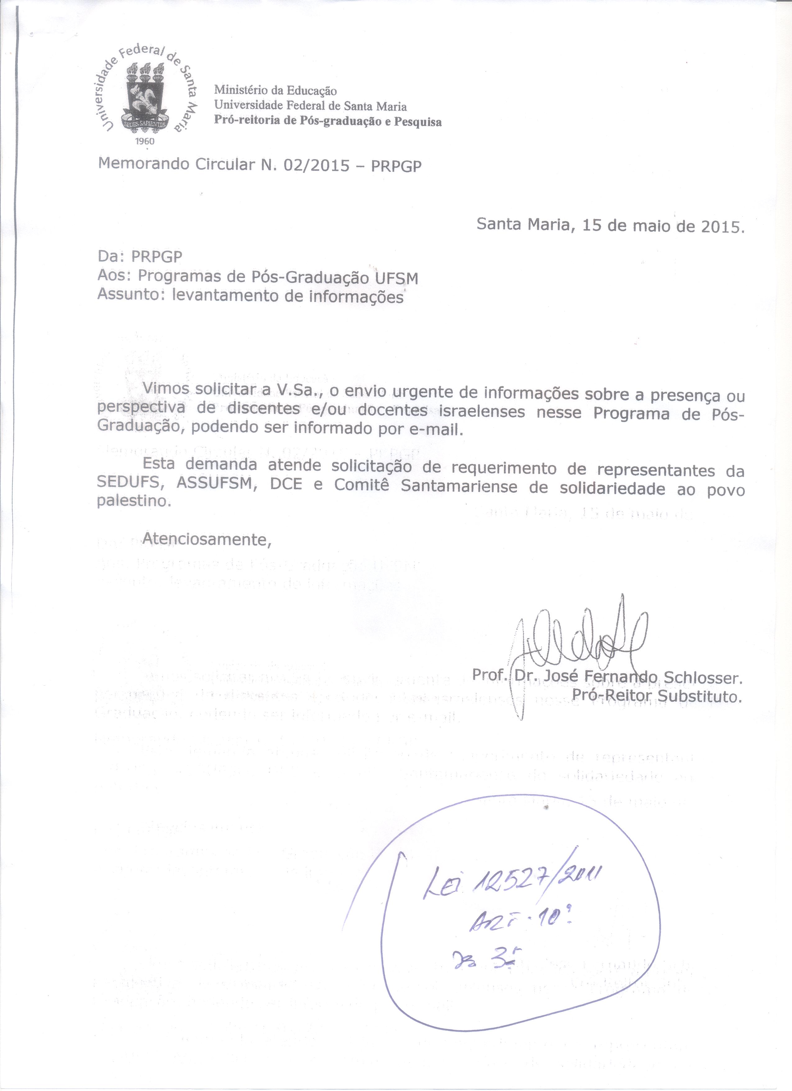Memorando UFSM