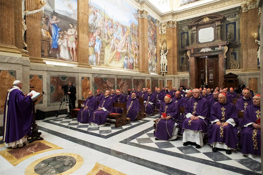 O Papa Francisco celebra neste sábado o seu 80º aniversário com uma missa matinal com seus cardeais no Vaticano - 17/12/2016