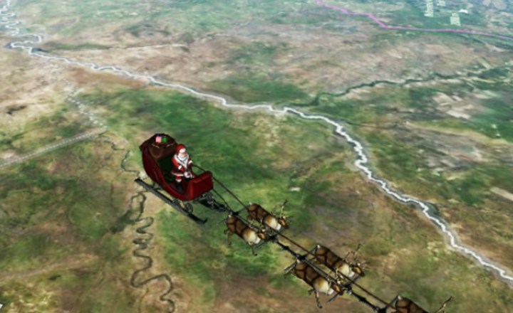 Acompanhe a travessia do Papai Noel pelo mundo e veja quando ele