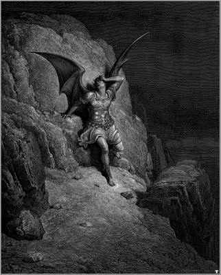 Ilustração de Gustave Doré para 'Paraíso perdido': 'A queda de Satã'