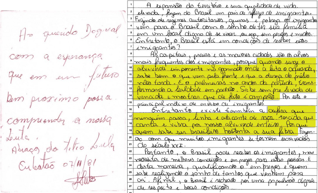Lula e o redator de hinos: tudo a ver