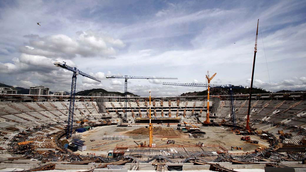 A general view of the renovations at the Maracana Stadium is seen during preparation for the 2014 World Cup in Rio de Janeiro