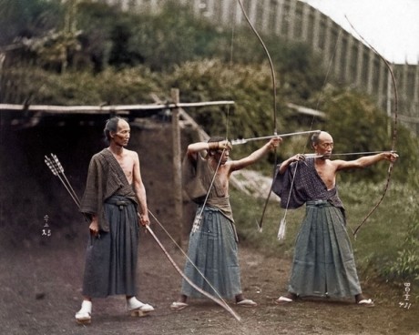 Treino de samurais, em 1860